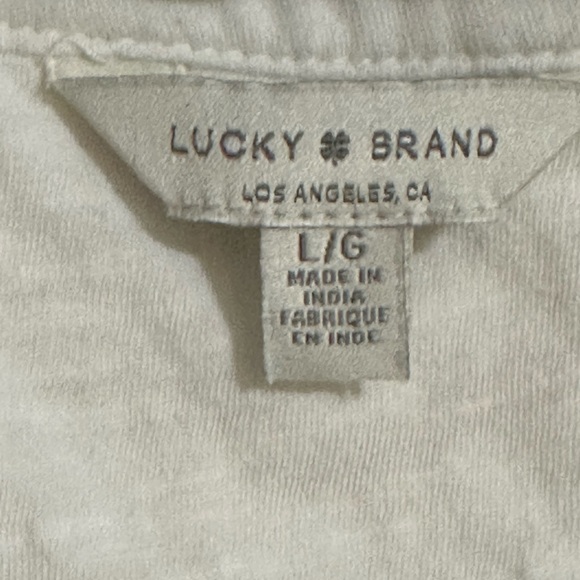 Lucky Brand Cream Relaxed Tunic with Embellished Yoke - Picture 2 of 16